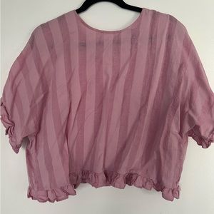 Pink linen Zara shirt